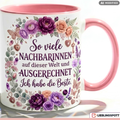 Neighbor Mug Saying Best Gift Thank You Birthday Pink Mug 330ml