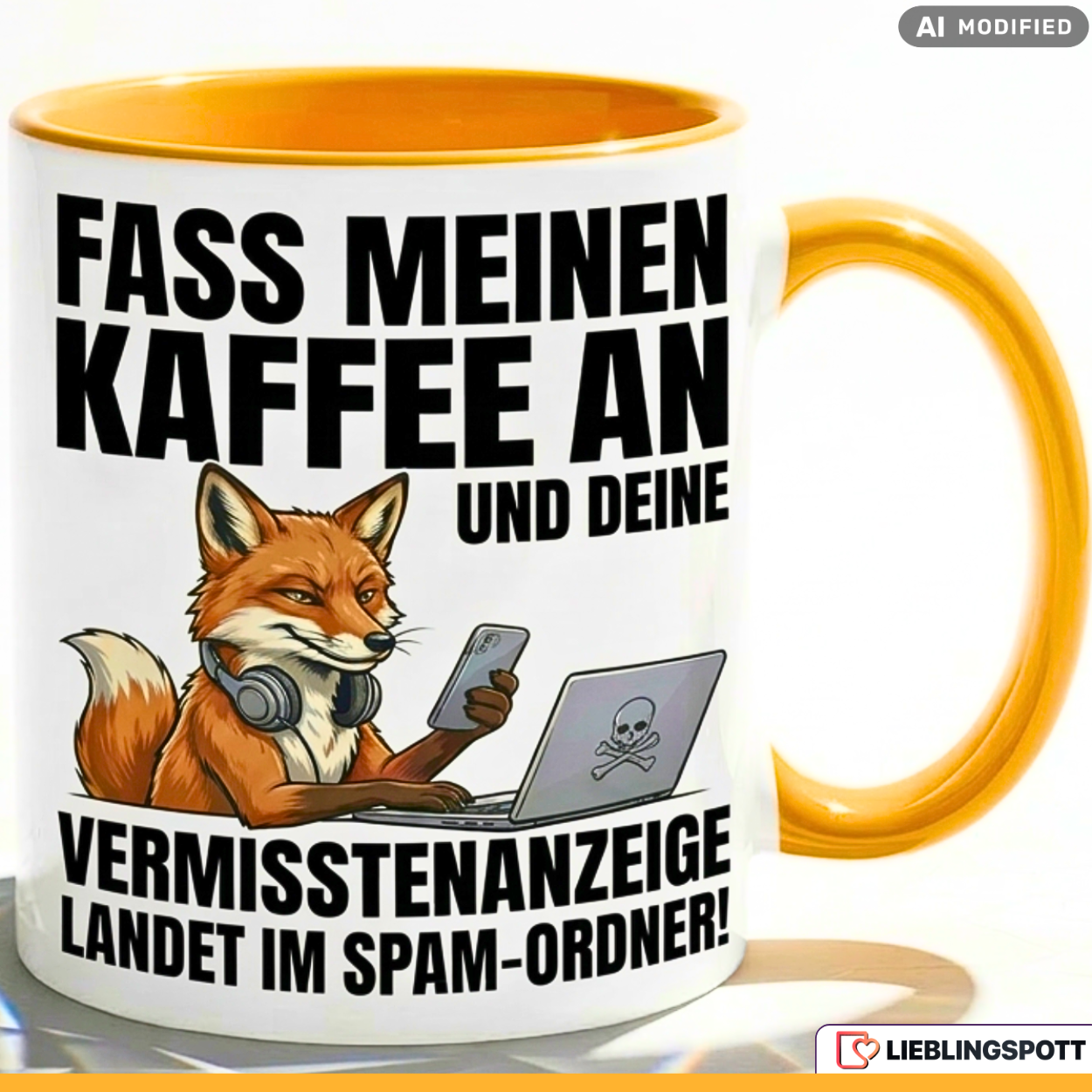 Fox Mug Saying Office Coffee Gift Colleague Red Mug 330ml
