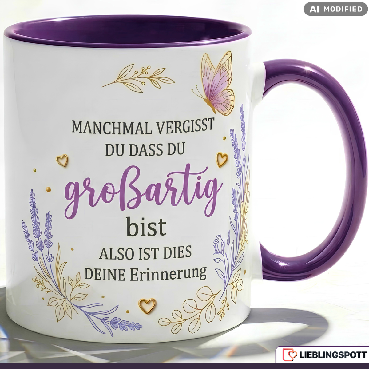 Großartig Tasse Spruch Motivation Geschenk Freundin Rosa Becher 330ml
