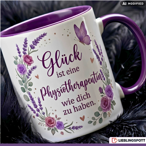 Physiotherapist Mug Saying Thank You Gift Purple Cup 330ml