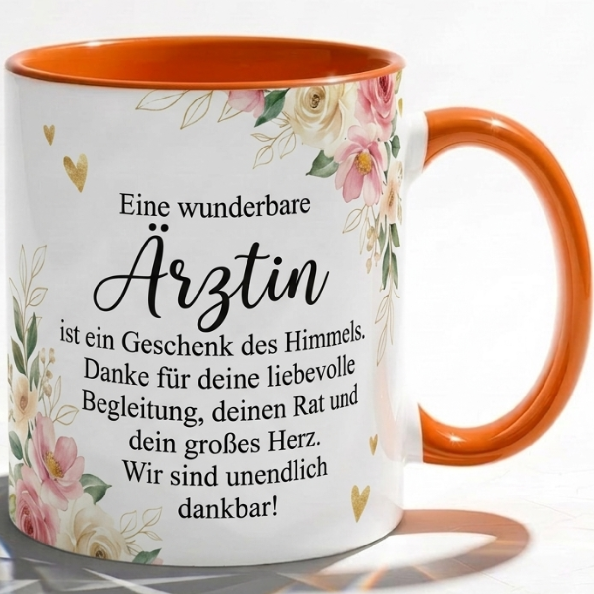 Ärztin Tasse mit Spruch: Wunderbare Ärztin Geschenk des Himmels Rosa