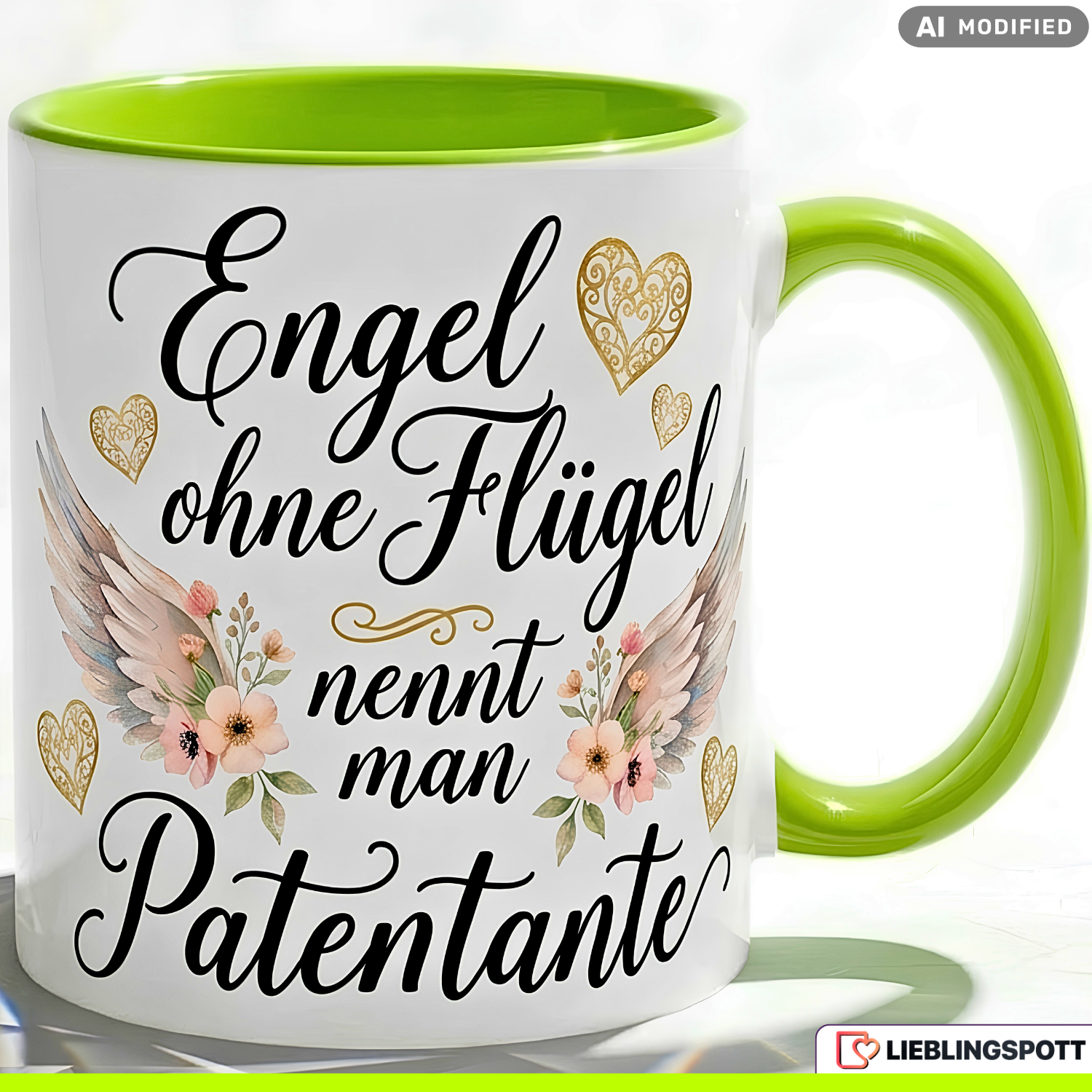 Godmother Mug Quote Angel Without Wings Gift Pink Cup 330ml