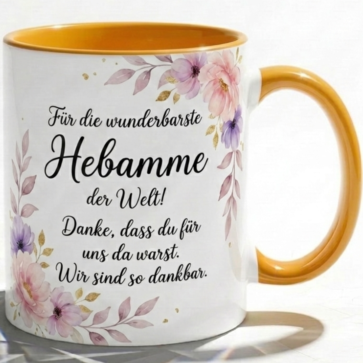 Tasse für Hebamme Dankbarkeit Geschenk mit Spruch für deine Liebe Begleitung