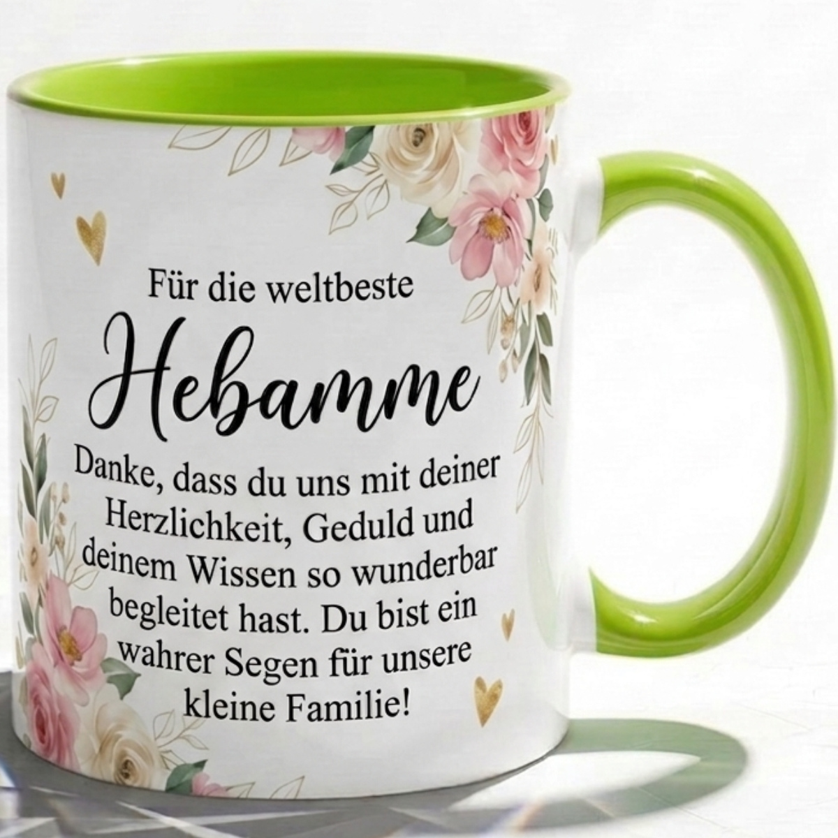 Tasse für Hebamme Dankbarkeit Geschenk kleine Familie Liebe Begleitung