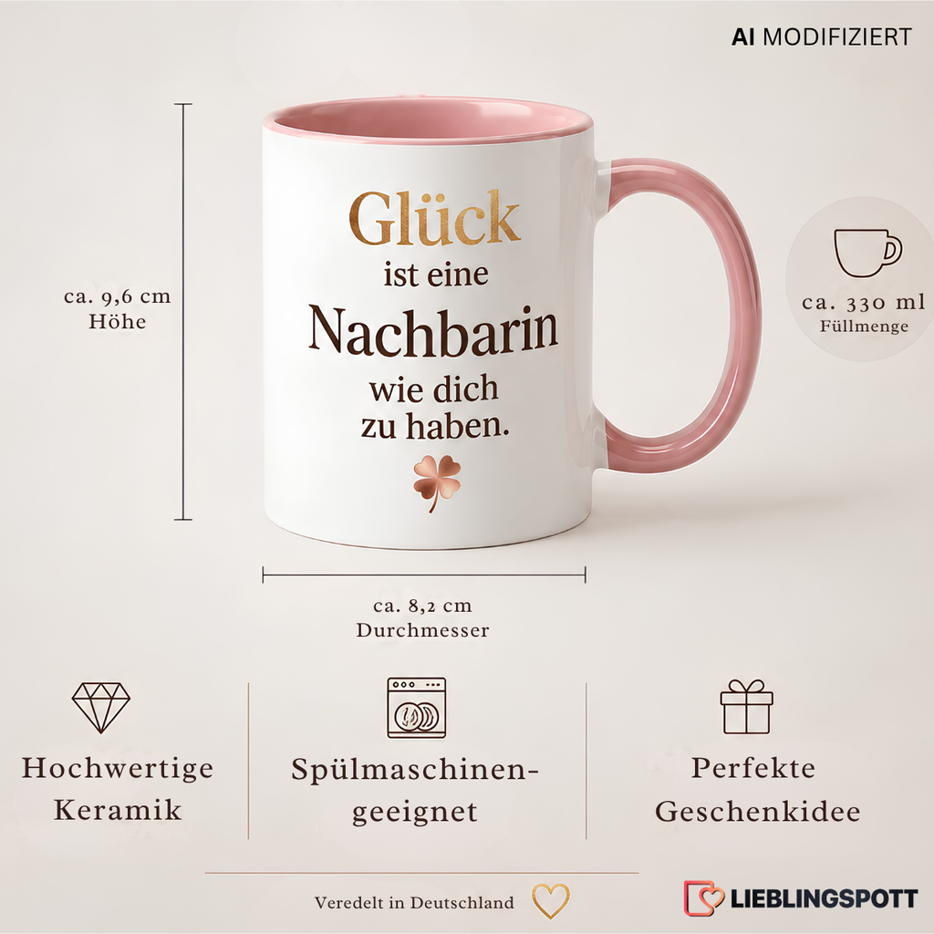 Nachbarin Tasse 330 ml – Geschenk für die beste Nachbarin