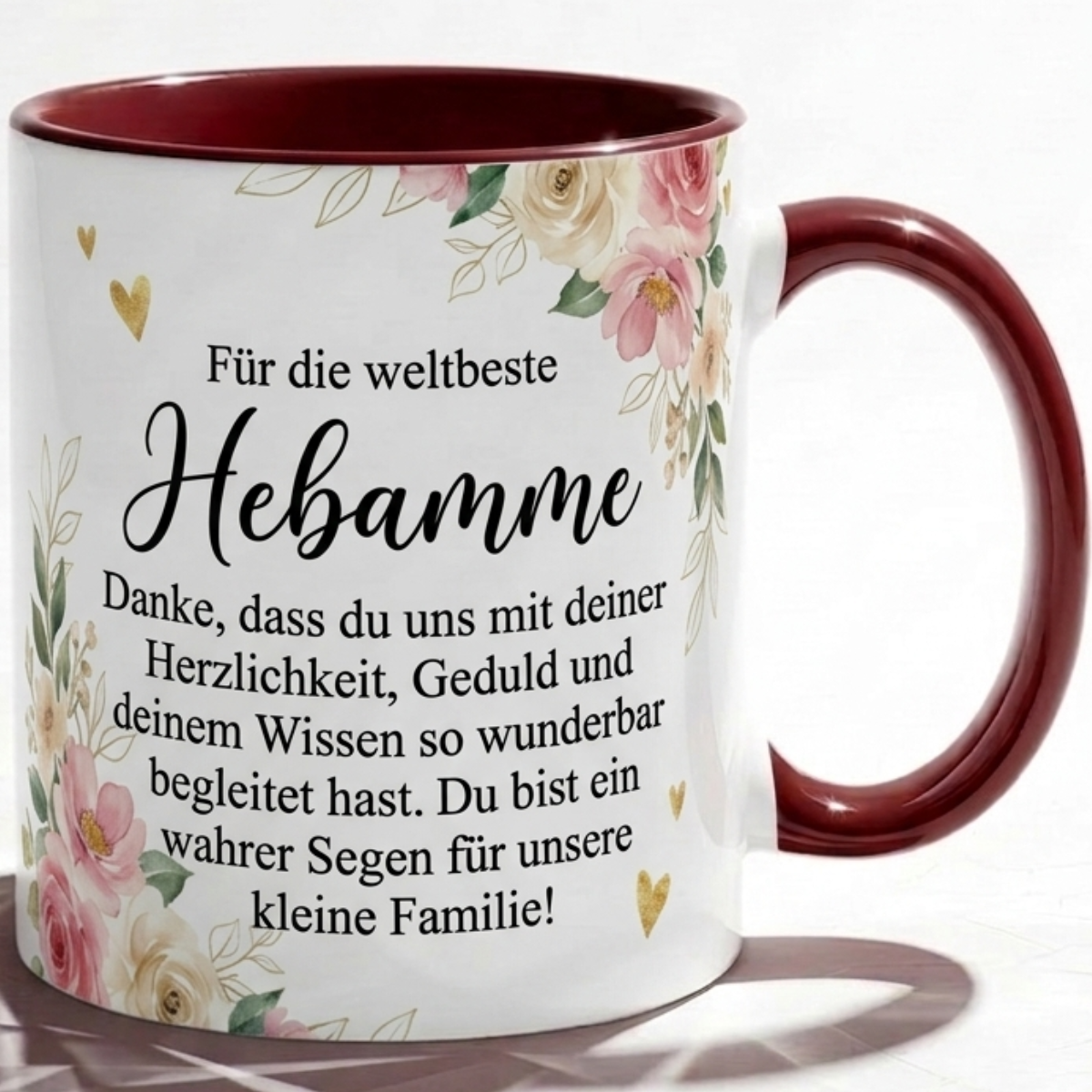 Tasse für Hebamme Dankbarkeit Geschenk kleine Familie Liebe Begleitung
