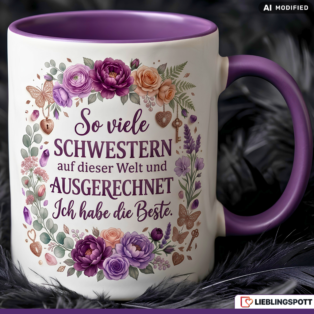Sister Mug Quote Best Gift Thank You Birthday Pink Mug 330ml
