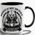 Tasse Spruch Mein Kaffee ist nicht zum Teilen da Barriere Anzeige – Witzige Kaffeetasse Büro Arbeit Job Humor Morgenmuffel – Geschenk Kollegen – Keramik Becher 330ml