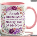 Girlfriend Mug Saying Best Gift Thank You Birthday Pink Cup 330ml