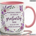Großartig Tasse Spruch Motivation Geschenk Freundin Lila Becher 330ml