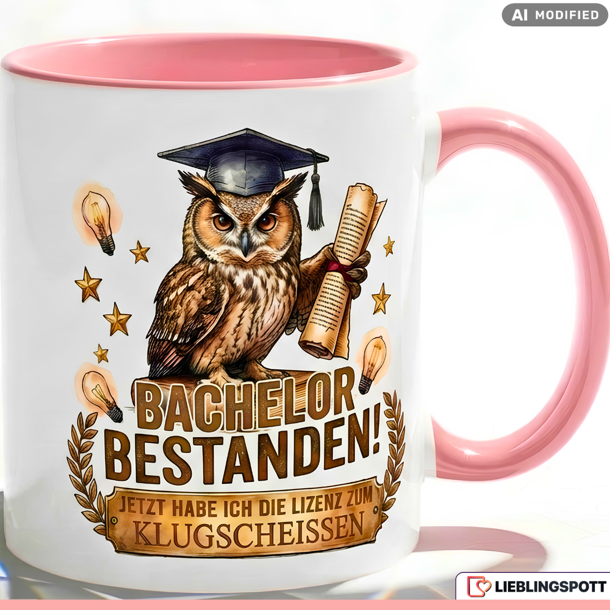 Bachelor Mug Saying Passed Gift Graduation Black Mug 330ml