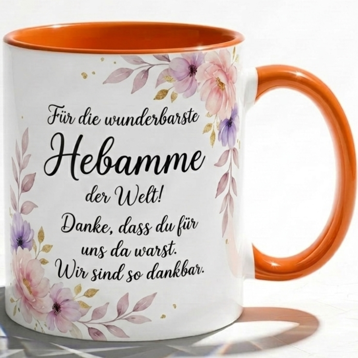 Tasse für Hebamme Dankbarkeit Geschenk mit Spruch für deine Liebe Begleitung