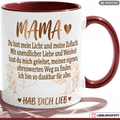 Mama Tasse Spruch Geschenk Danke Muttertag Maroon Becher 330ml