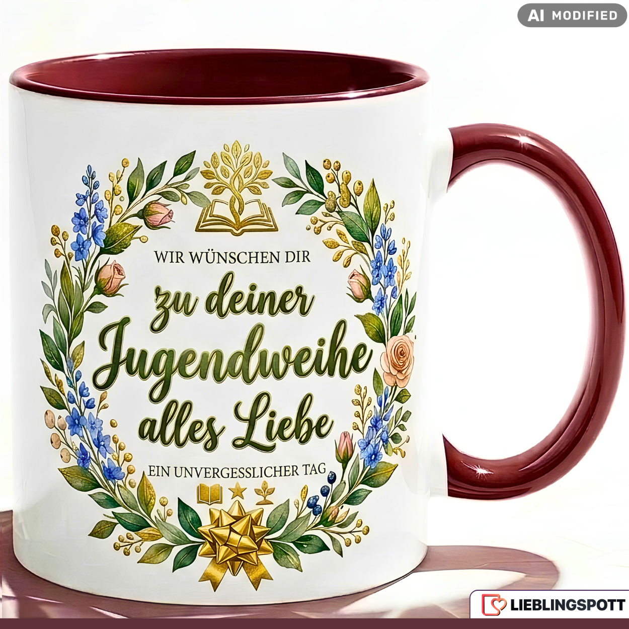 Youth Consecration Mug Saying Gift All the best Blue Mug 330ml