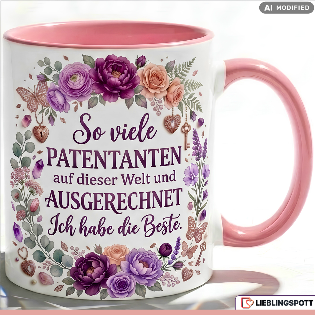 Godmother Mug Saying Best Gift Thank You Birthday Pink Mug 330ml