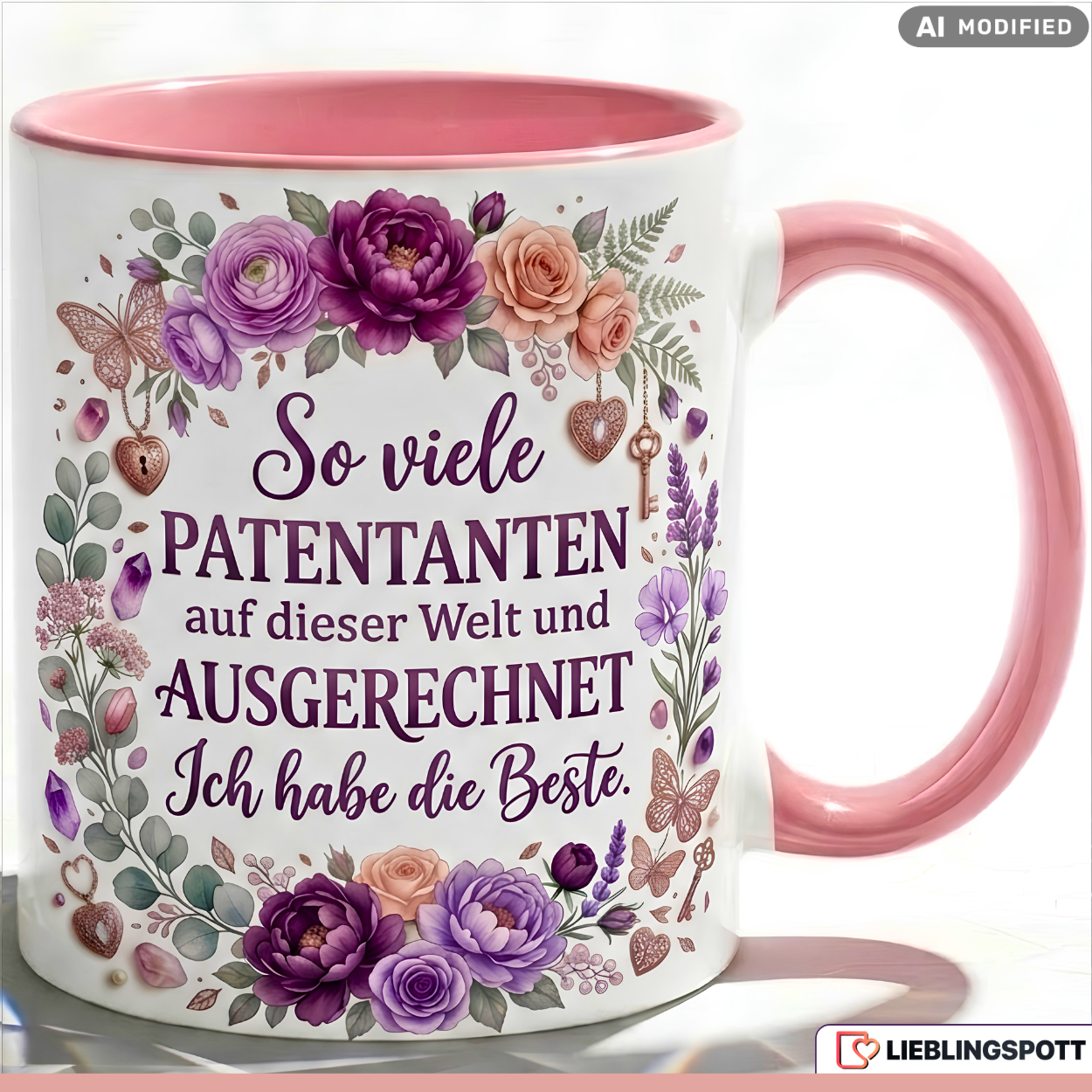 Godmother Mug Saying Best Gift Thank You Birthday Pink Mug 330ml