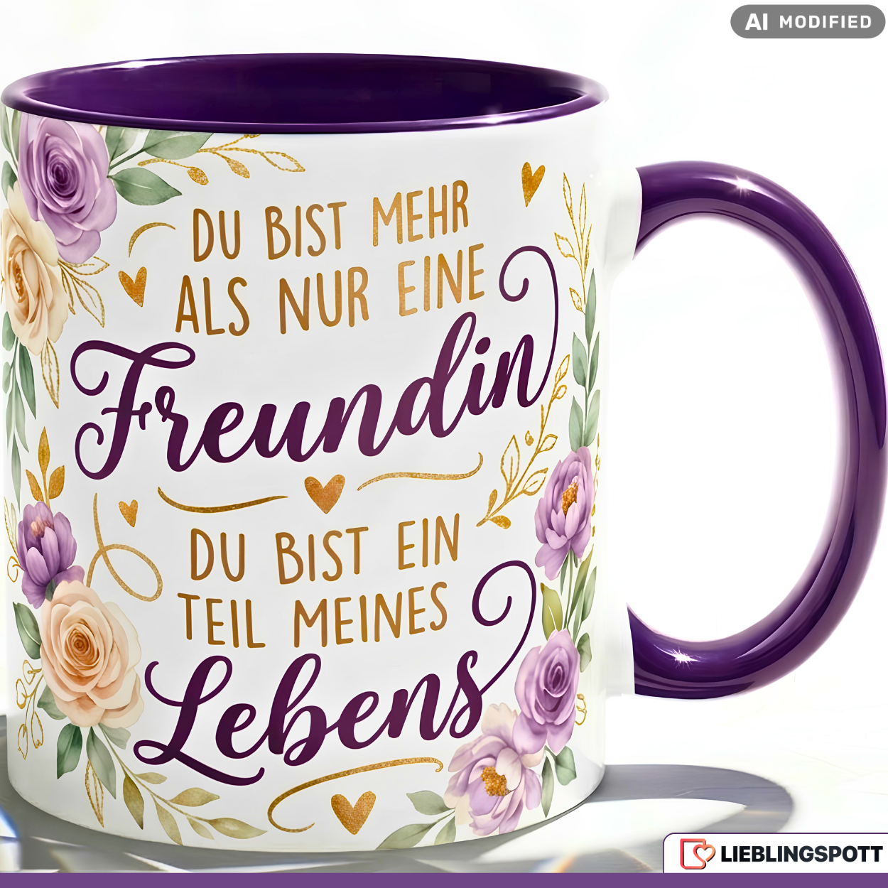 Freundin Tasse Spruch Leben Geschenk Danke Geburtstag Rosa Becher 330ml