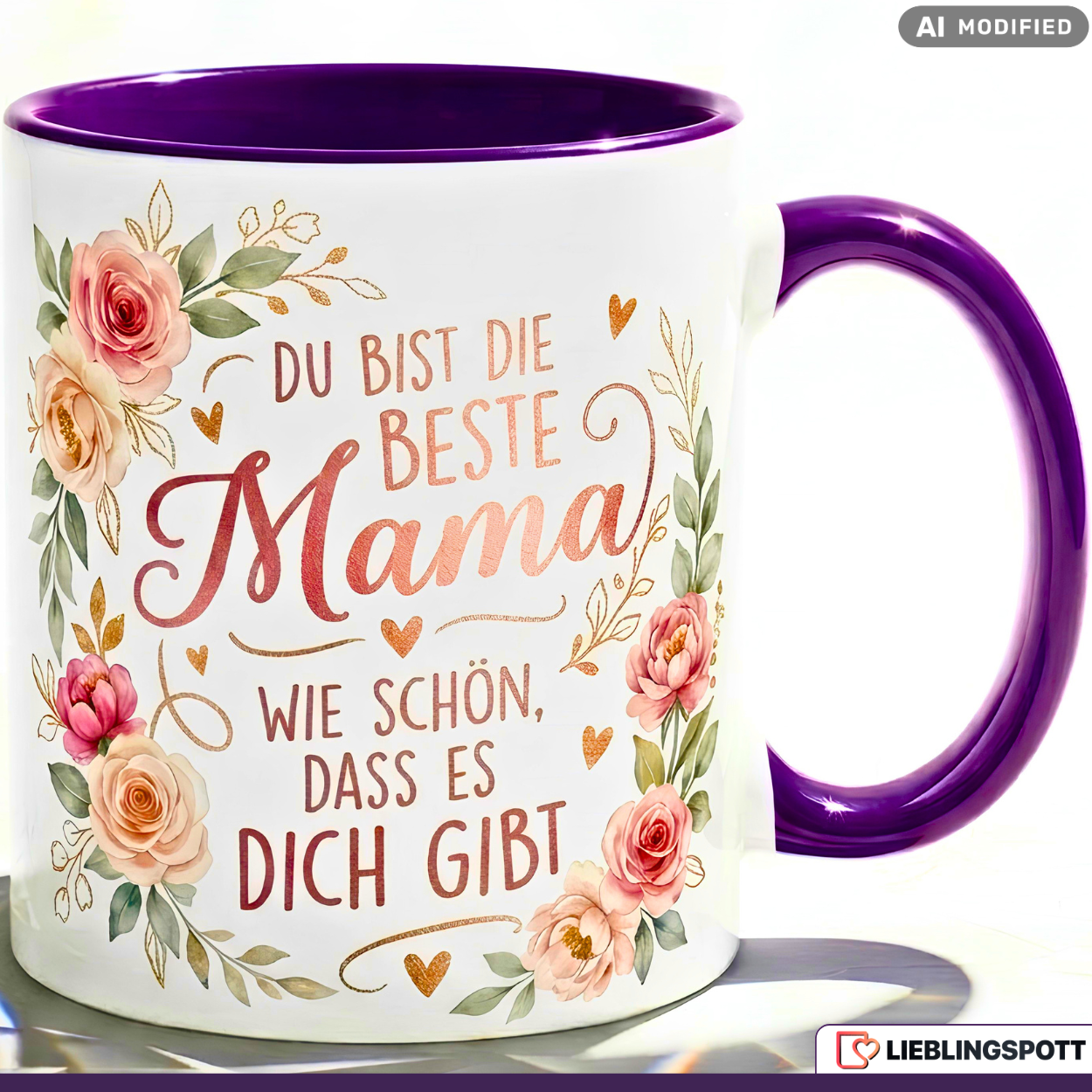 Mama Tasse Spruch Beste Geschenk Danke Muttertag Rosa Becher 330ml