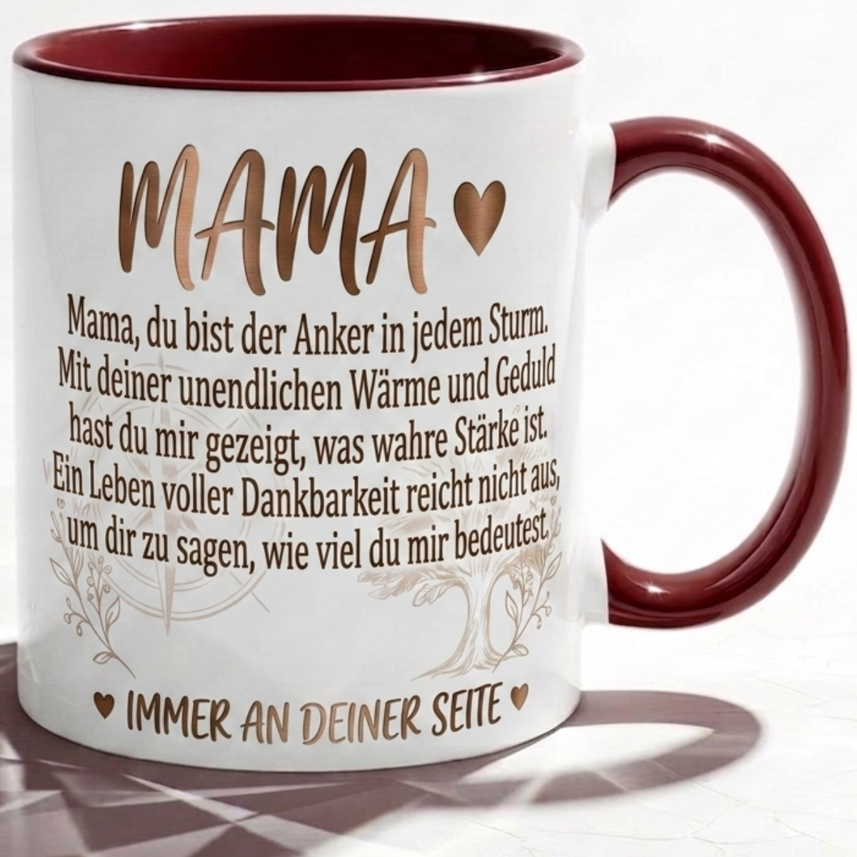 Mama Tasse Spruch Du bist mein Licht und meine Zuflucht Hab dich lieb – Geschenk für Mutter Muttertag Geburtstag Danke Weihnachten – Kaffeetasse Keramik Becher  330ml