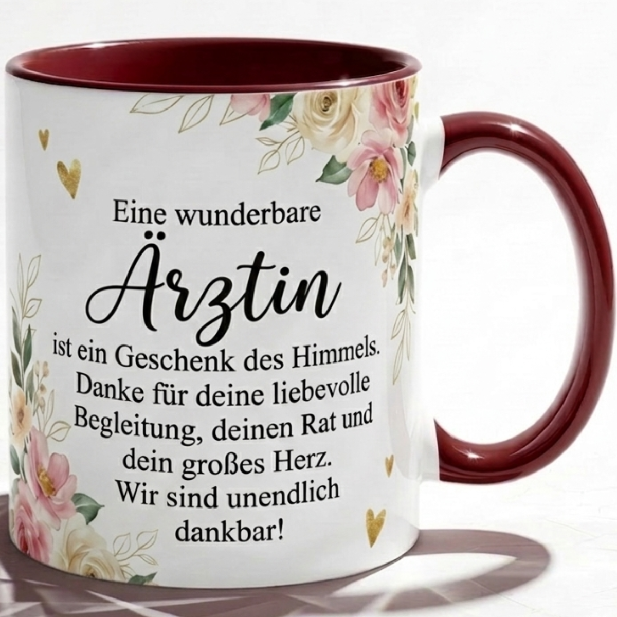 Ärztin Tasse mit Spruch: Wunderbare Ärztin Geschenk des Himmels Rosa