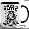 Eule Tasse Spruch Kaffee Büro Geschenk Kollege Roter Becher 330ml