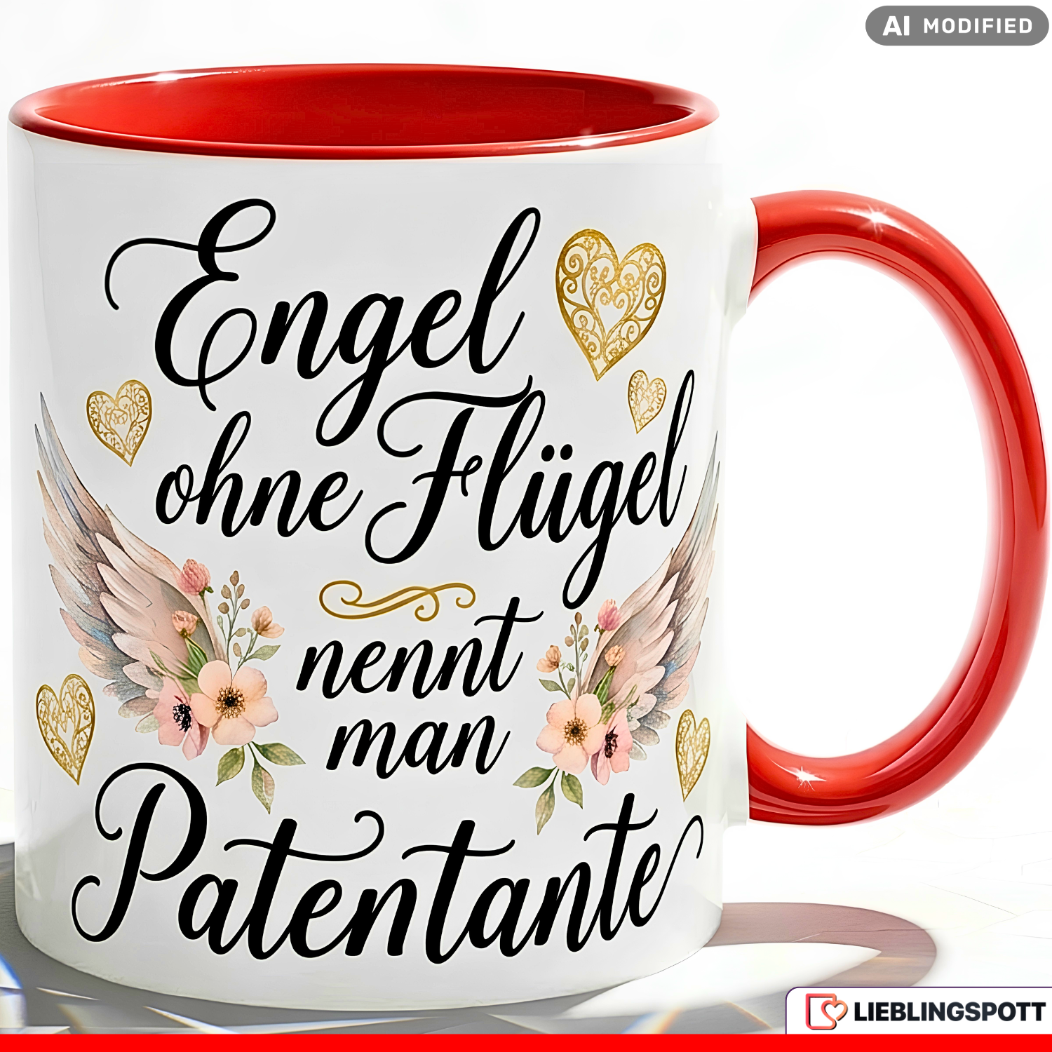 Godmother Mug Quote Angel Without Wings Gift Pink Cup 330ml