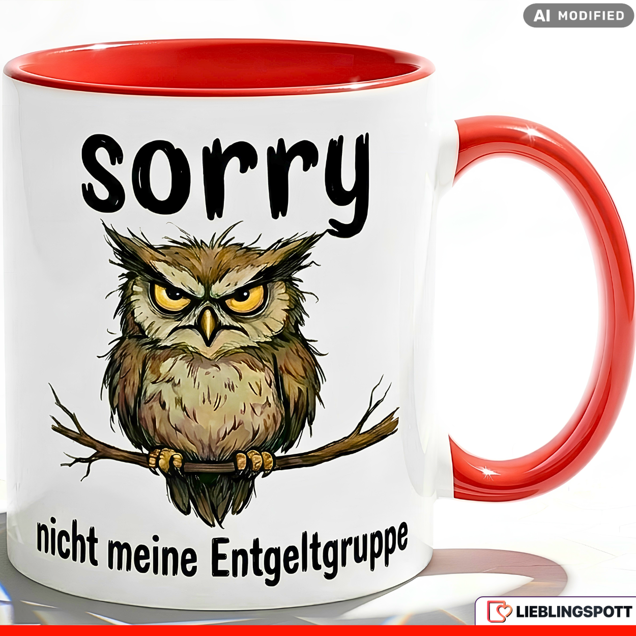 Owl Mug Saying Salary Group Office Gift Purple Mug 330ml