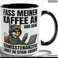 Fox Mug Saying Touch My Coffee and a Missing Persons Report Lands in Your Spam Folder – Funny Coffee Mug Office Work Job IT Hacker Humor – Gift for Colleagues – Ceramic Mug 330ml