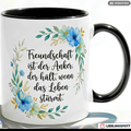 Freundschaft Tasse Spruch Anker Geschenk Freundin Blauer Becher 330ml