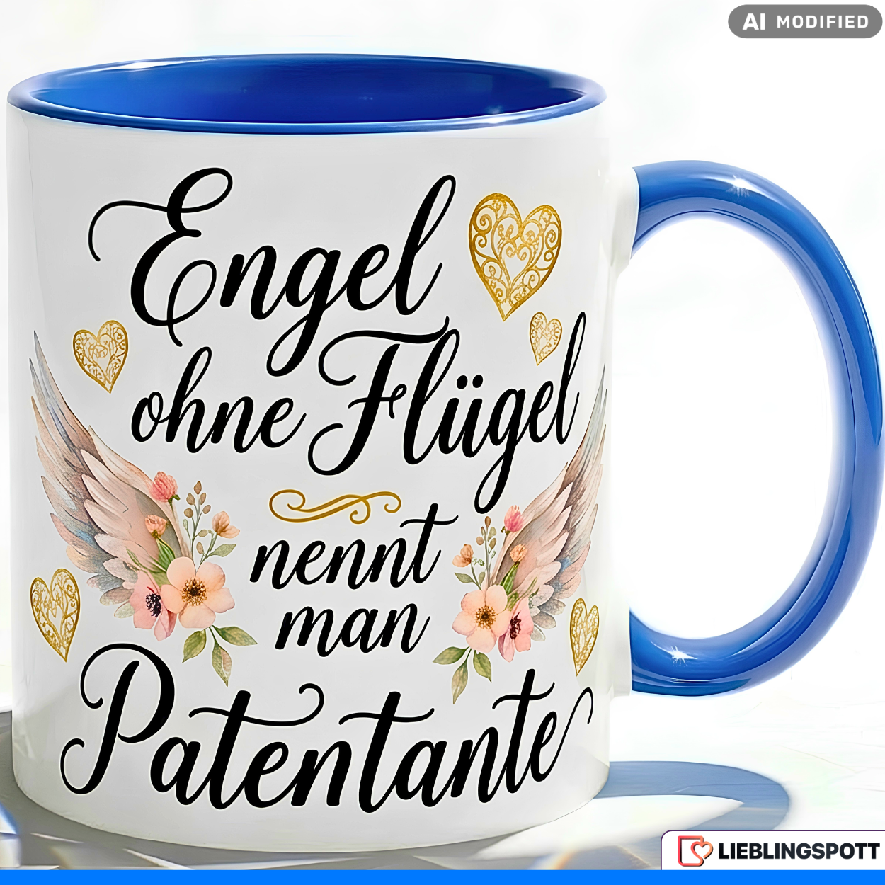 Godmother Mug Quote Angel Without Wings Gift Pink Cup 330ml