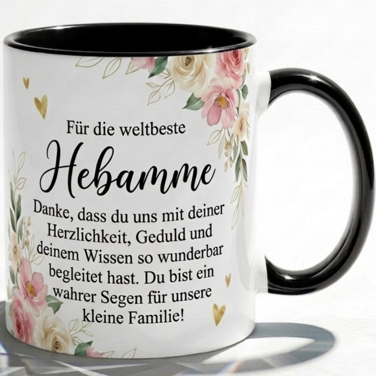 Tasse für Hebamme Dankbarkeit Geschenk kleine Familie Liebe Begleitung