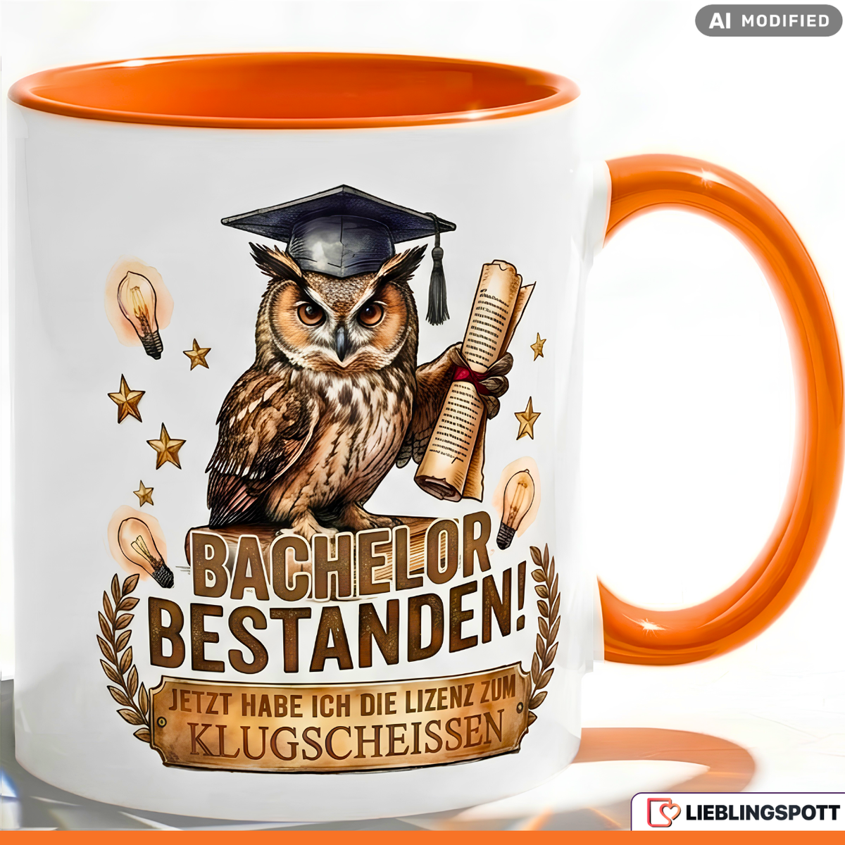 Bachelor Mug Saying Passed Gift Graduation Black Mug 330ml