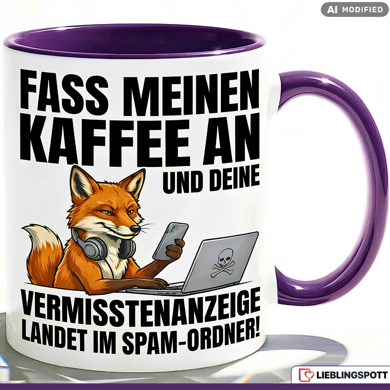 Fox Mug Saying Office Coffee Gift Colleague Red Mug 330ml