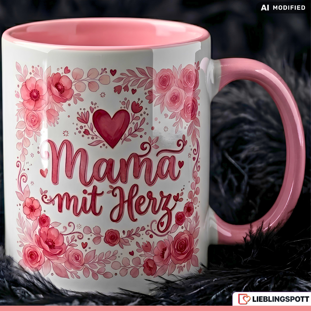 Mom Mug with Heart Saying Gift Birthday Pink Cup 330ml