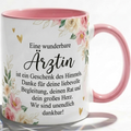 Ärztin Tasse mit Spruch: Wunderbare Ärztin Geschenk des Himmels Rosa