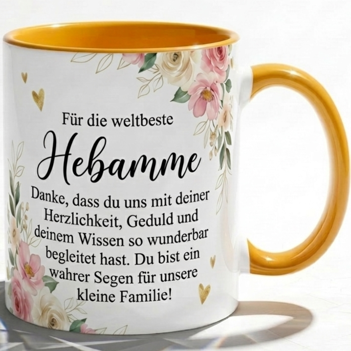 Tasse für Hebamme Dankbarkeit Geschenk kleine Familie Liebe Begleitung