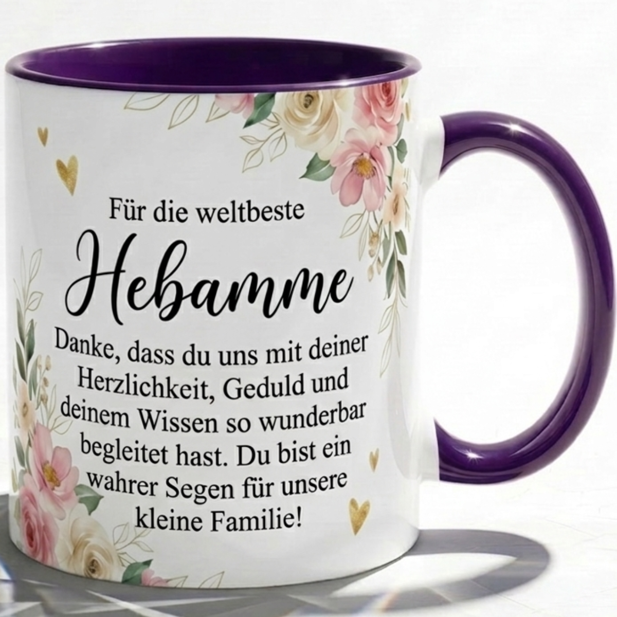 Tasse für Hebamme Dankbarkeit Geschenk kleine Familie Liebe Begleitung