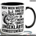 Eichhörnchen Kaffeebecher lila – Büro Tasse mit Spruch 330ml