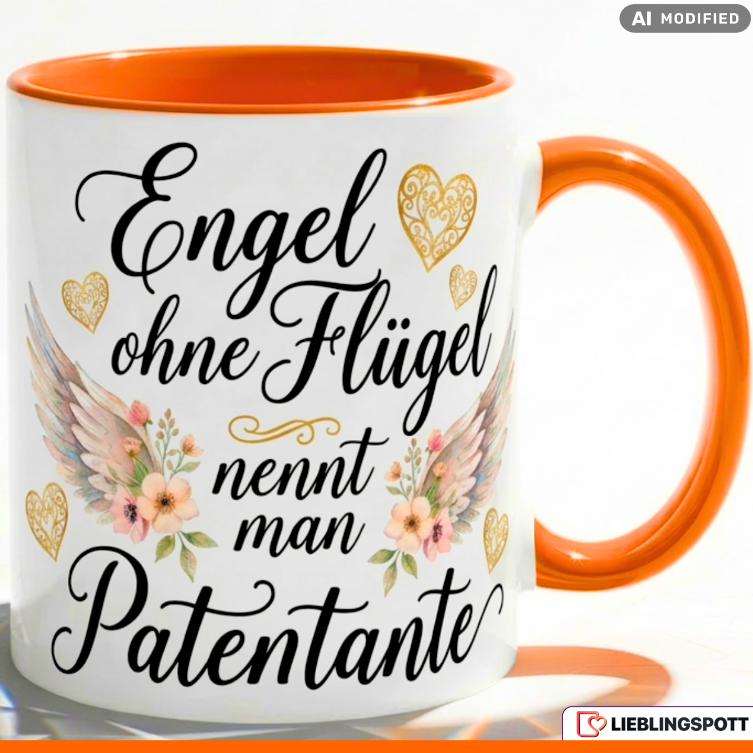 Godmother Mug Quote Angel Without Wings Gift Pink Cup 330ml