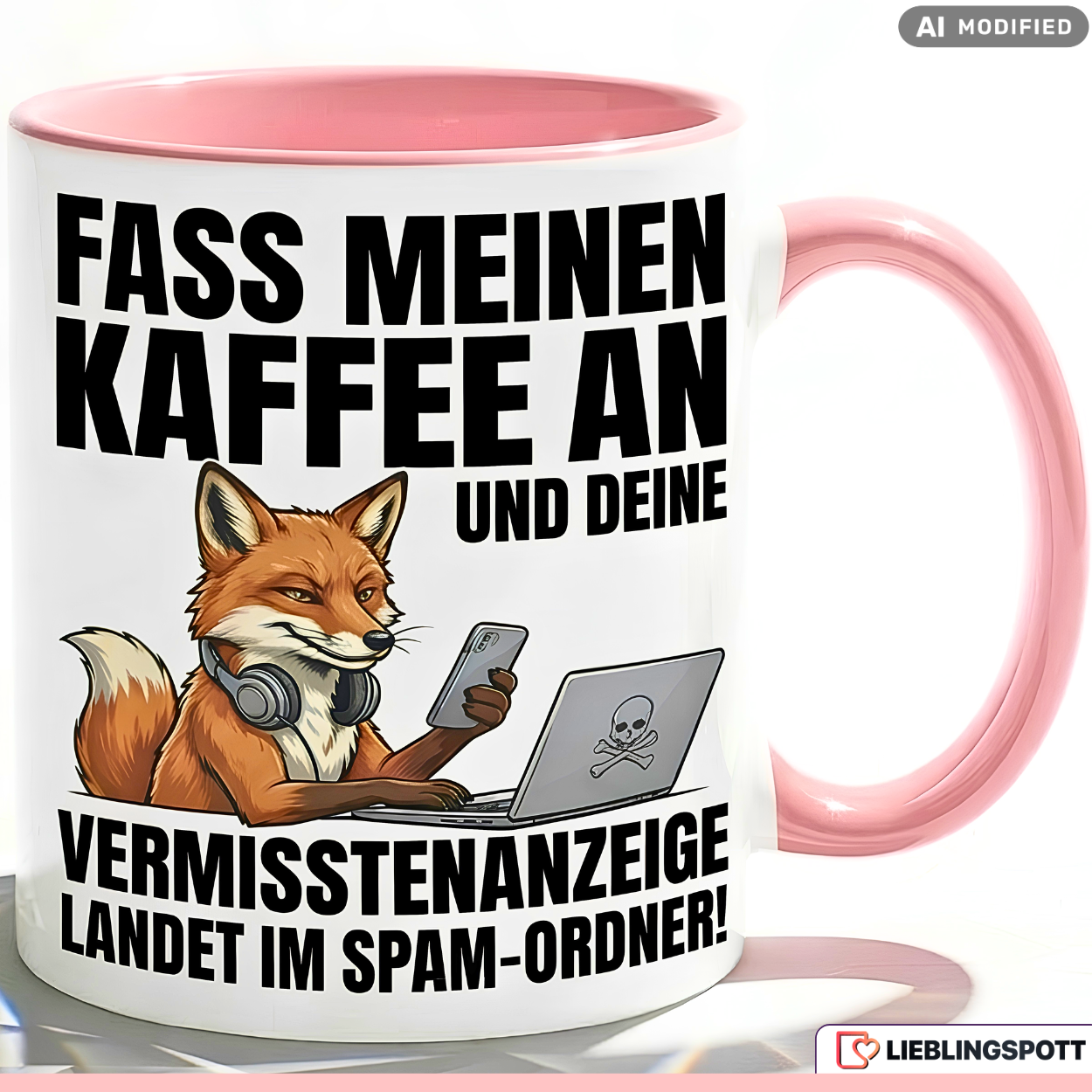 Fox Mug Saying Office Coffee Gift Colleague Red Mug 330ml
