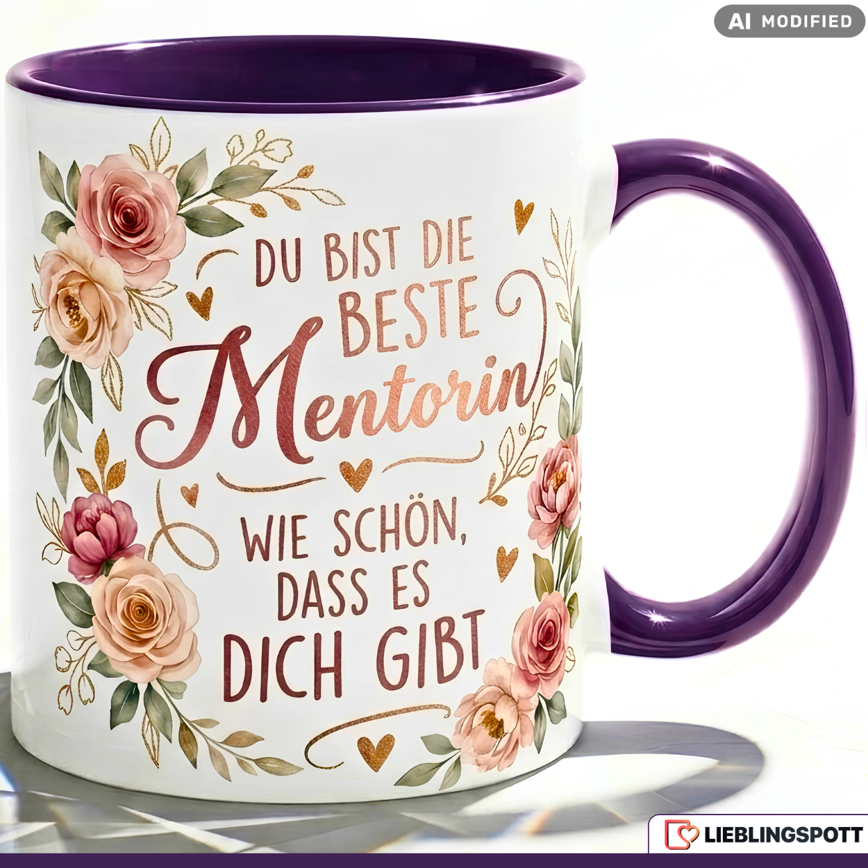 Mentor Mug Saying Best Gift Thank You Birthday Pink Cup 330ml