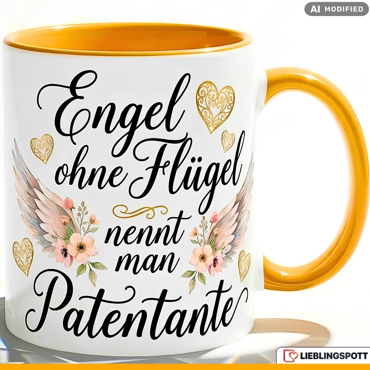 Godmother Mug Quote Angel Without Wings Gift Pink Cup 330ml