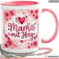 Mom Mug with Heart Saying Gift Birthday Pink Cup 330ml