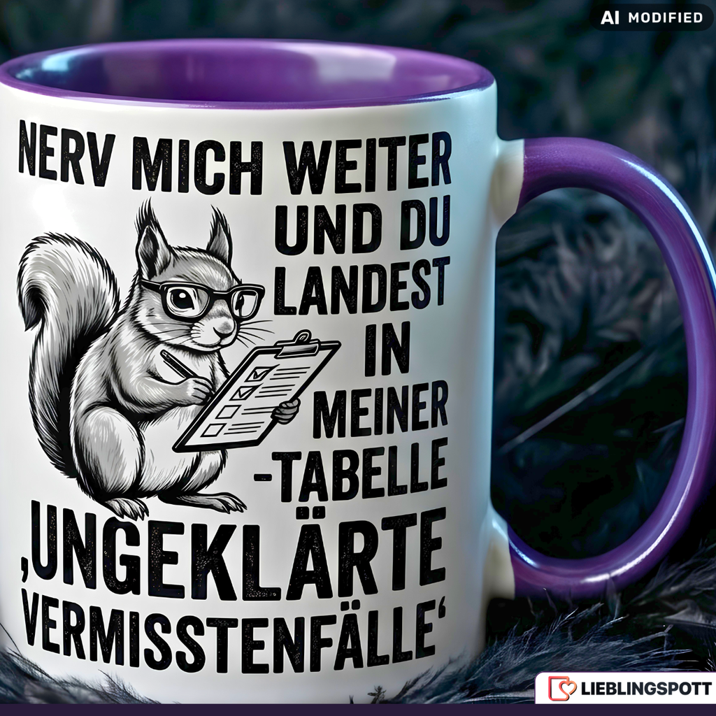 Lustige Kaffeetasse Eichhörnchen Büro Spruch – Geschenk Kollege Lieblingspott