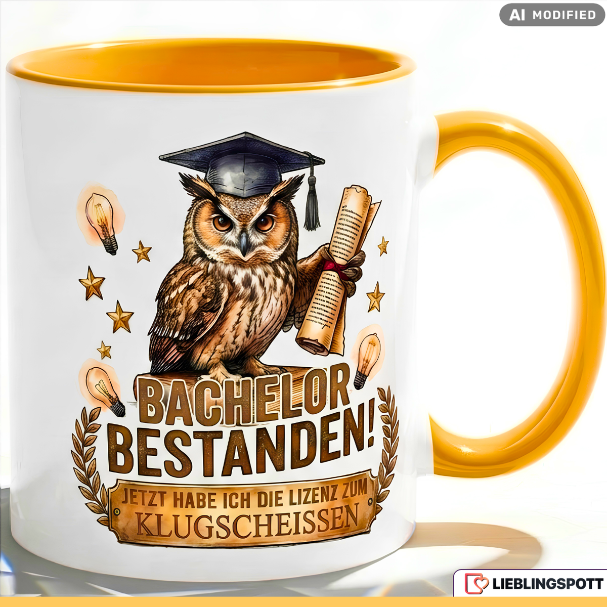 Bachelor Mug Saying Passed Gift Graduation Black Mug 330ml