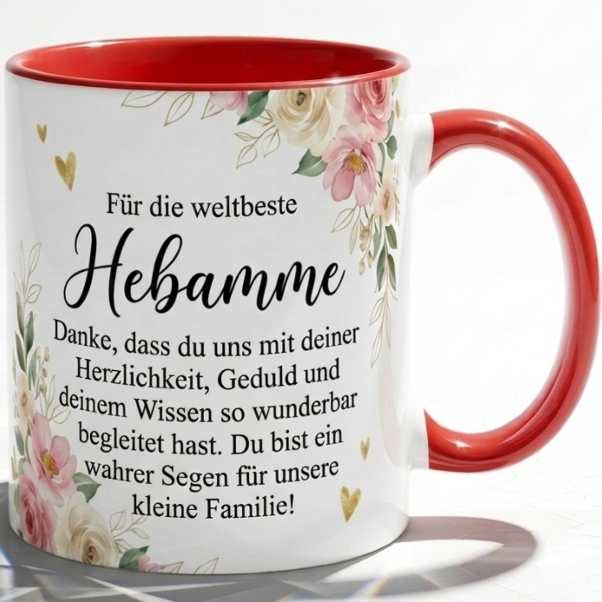 Tasse für Hebamme Dankbarkeit Geschenk kleine Familie Liebe Begleitung
