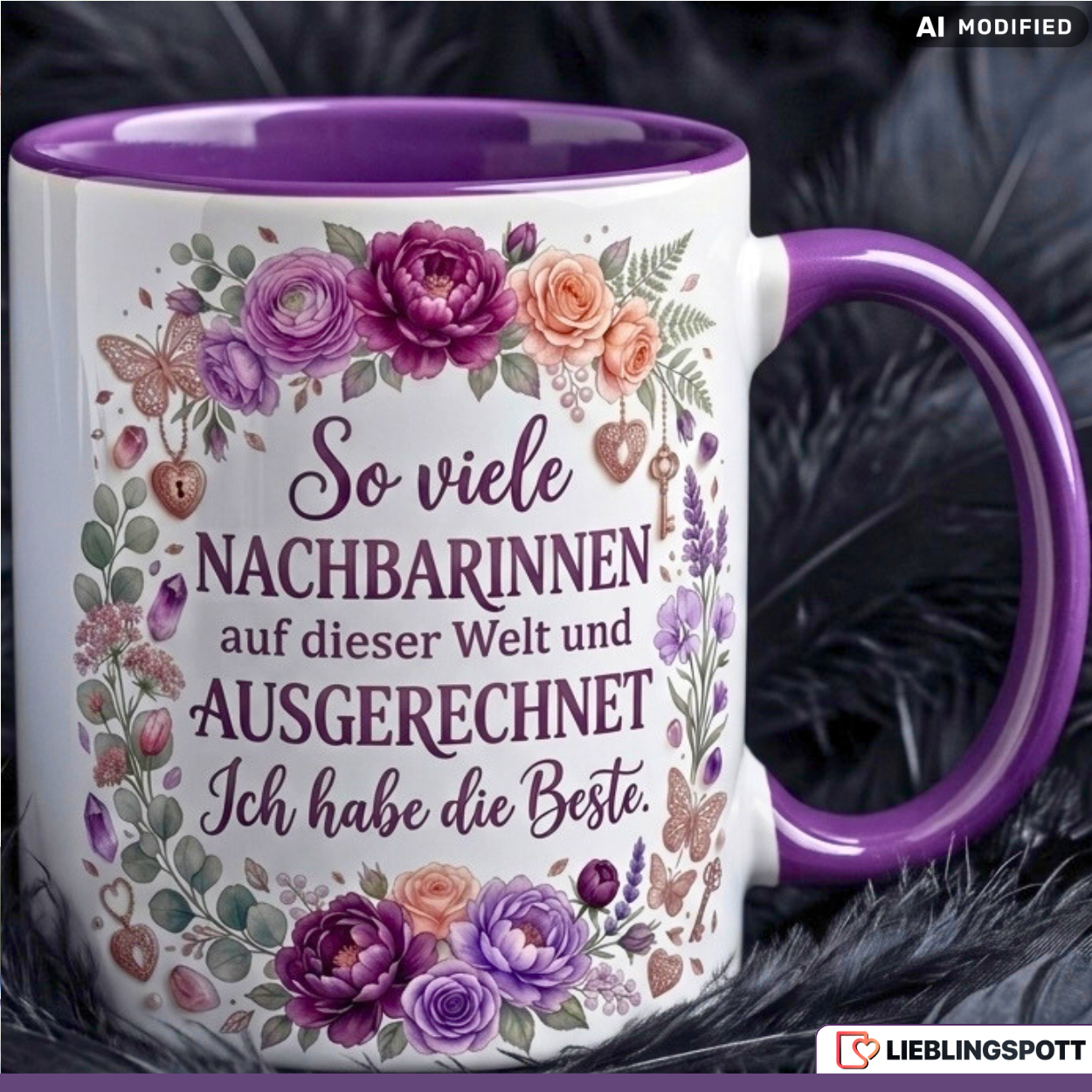 Neighbor Mug Saying Best Gift Thank You Birthday Pink Mug 330ml