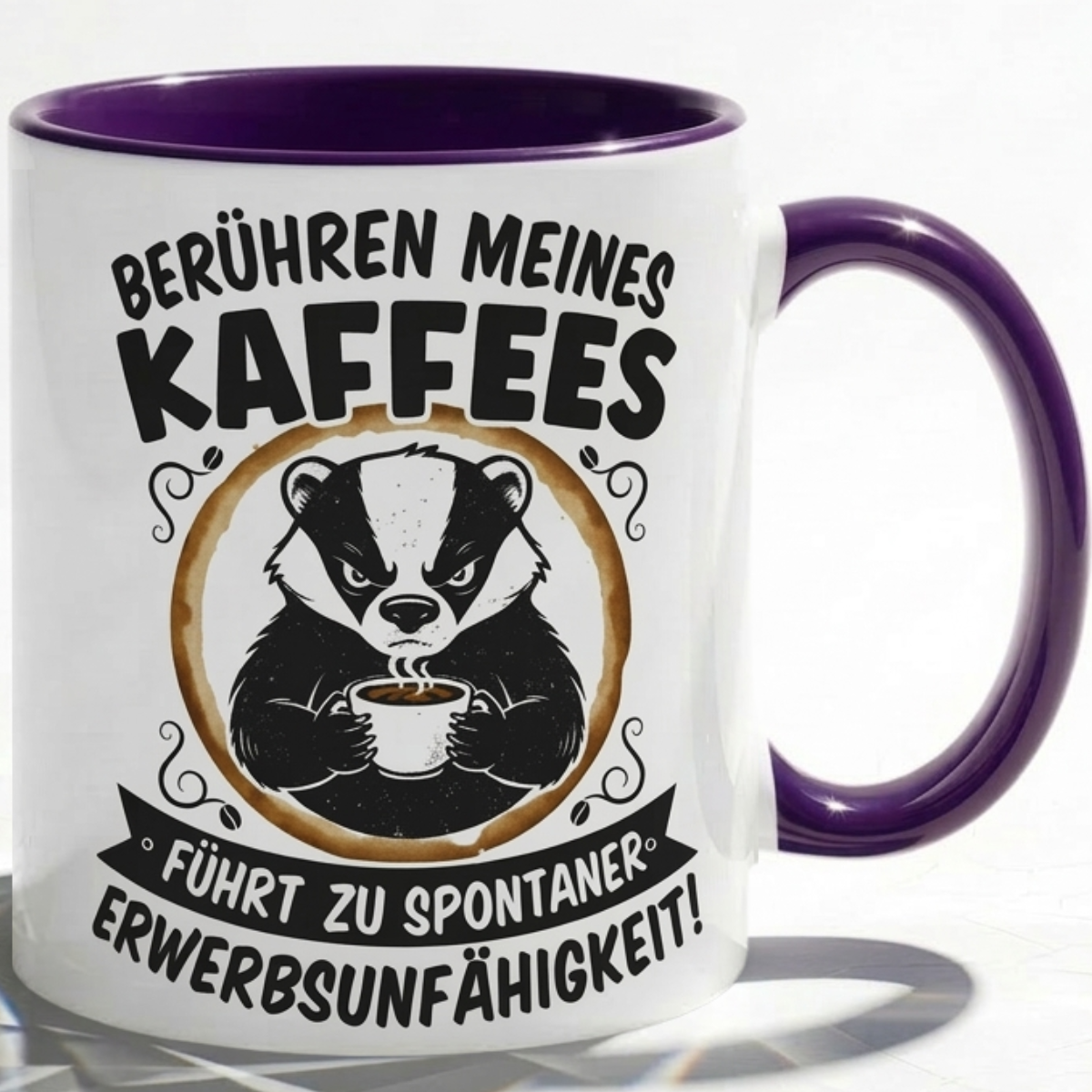 Dachs Büro Kaffee Tasse Lustiger Spruch mit Humor Geschenk für Kollegen Arbeit
