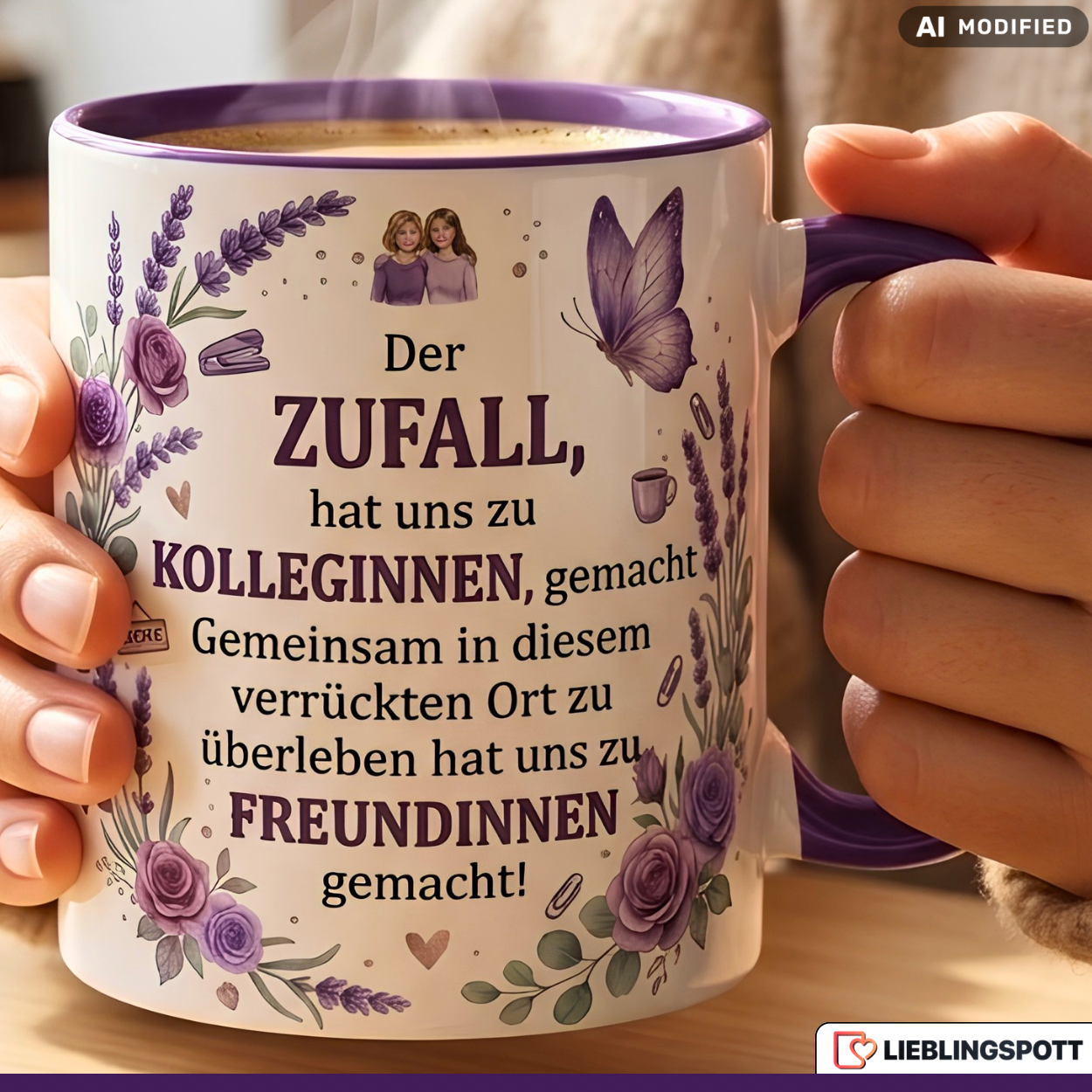 Kollegin Tasse Spruch Zufall Geschenk Abschied Danke Büro Kaffeetasse 330ml