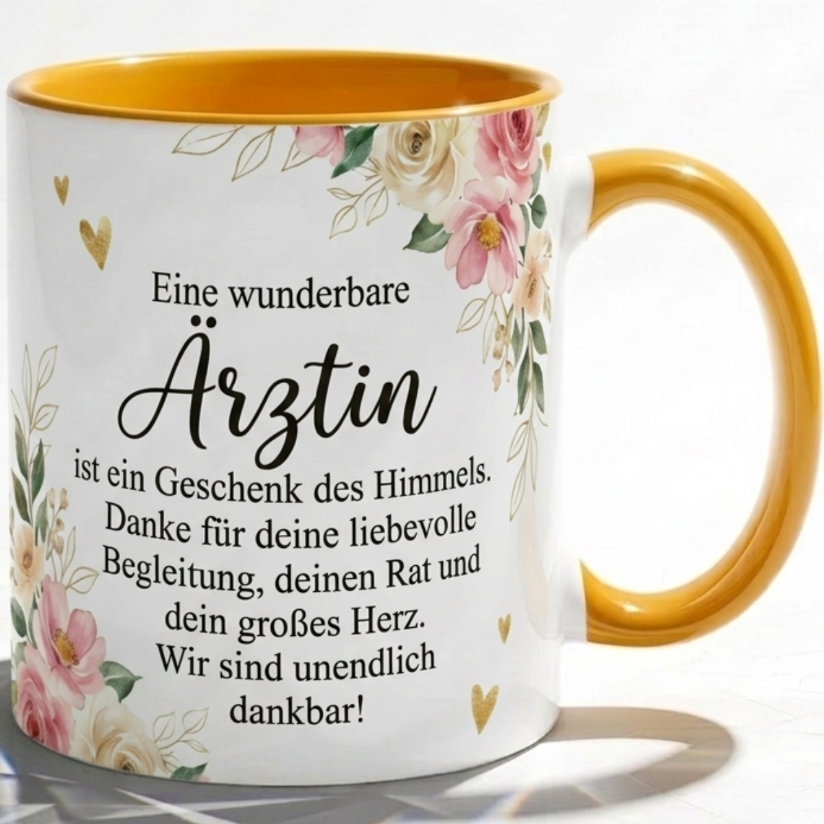 Ärztin Tasse mit Spruch: Wunderbare Ärztin Geschenk des Himmels Rosa